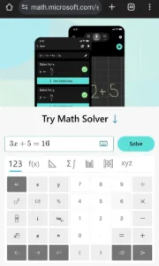 Microsoft math solver